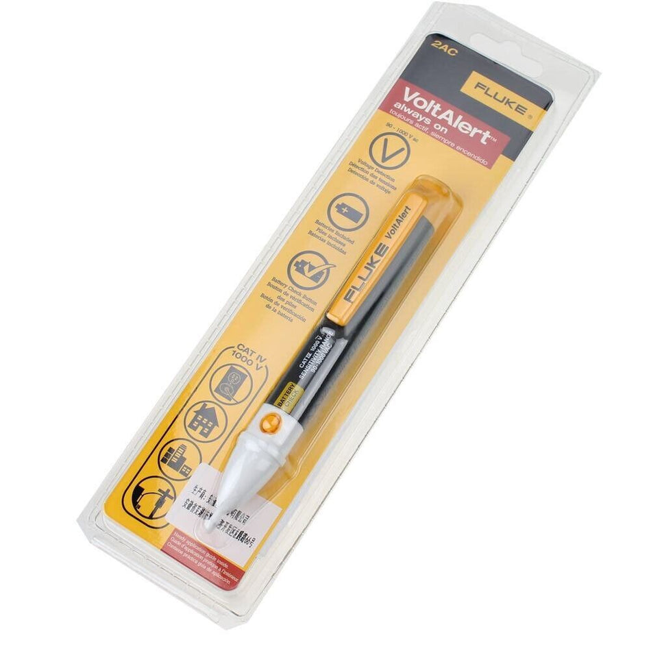 Fluke 2AC ACV VoltAlert Non-Contact Voltage Detector 90-1000V | Flat-tip |Single