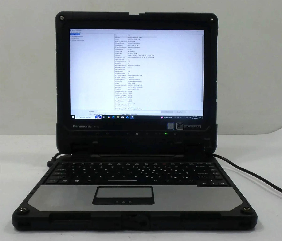 Panasonic ToughBook CF-33 Core i7-7600U 2.8GHz 16GB 256GB Win 10 pro