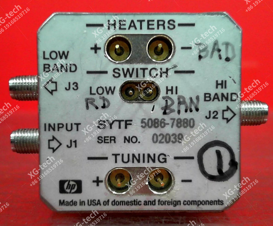 HP/Agilent/Keysight 5086-7880 Switched Yig Tuned Filter 02039 PARTS