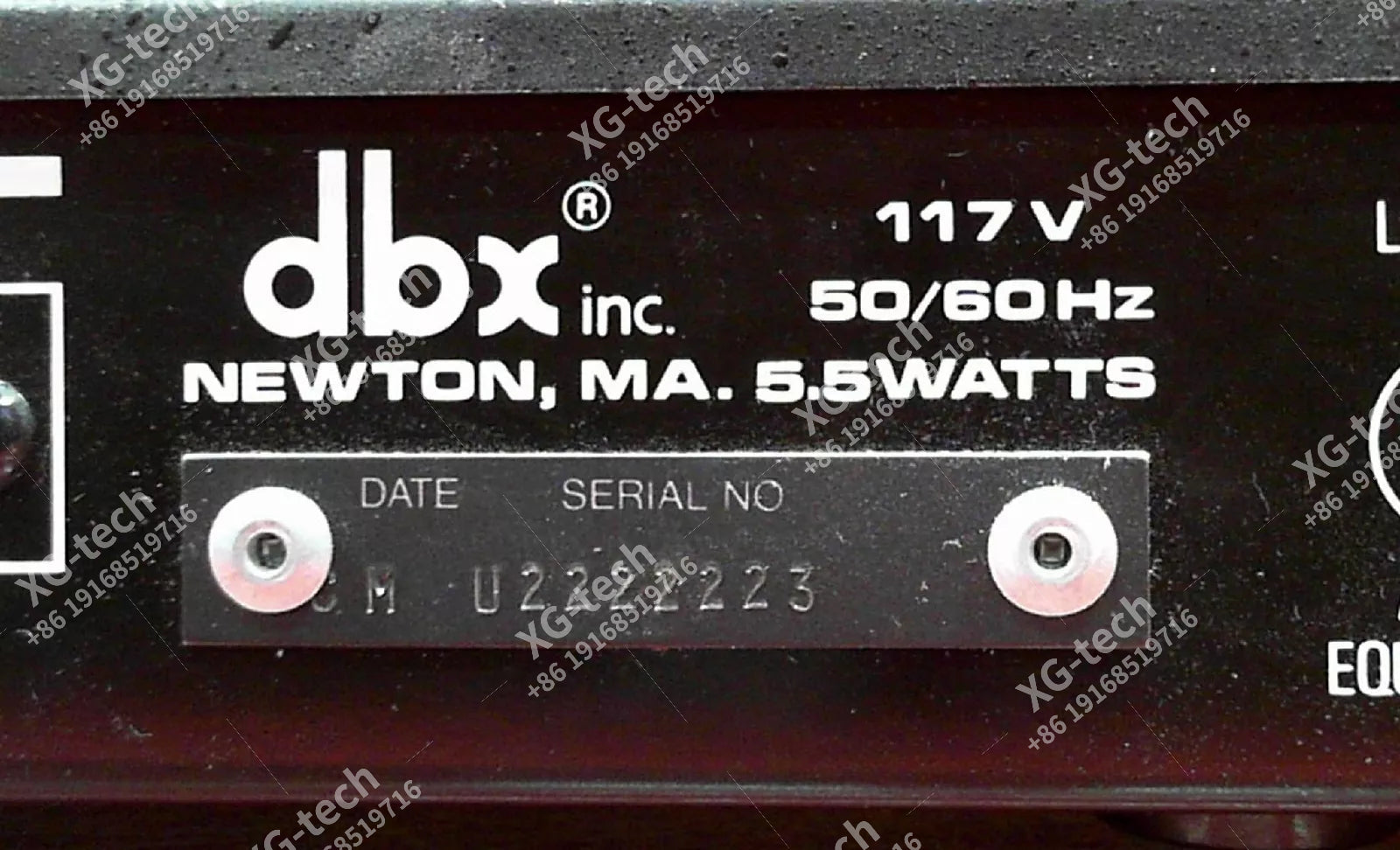DBX Model 222 U2222223 Type II Tape Noise Reduction System