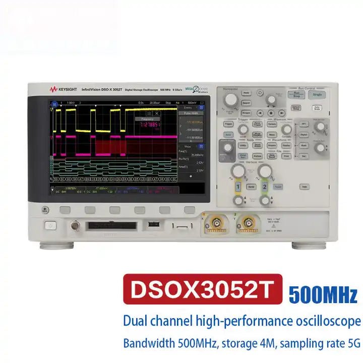 Keysight Bandwidth 500MHz 2 analog channels 4 Mpts memory DSOX3052T oscilloscope - XG eqpt