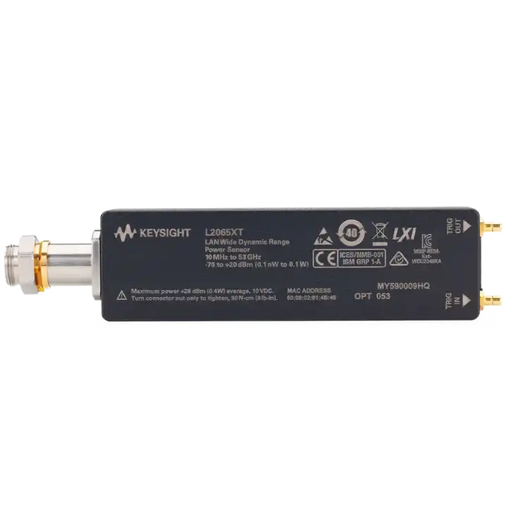 Keysight L2065XA 10 MHz to 50 GHz LAN Wide Dynamic Range Peak and Average Power Sensor