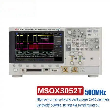 Keysight Bandwidth 500MHz 2 analog channels 16 digital  MSOX3052T mixed signal oscilloscope - XG eqpt