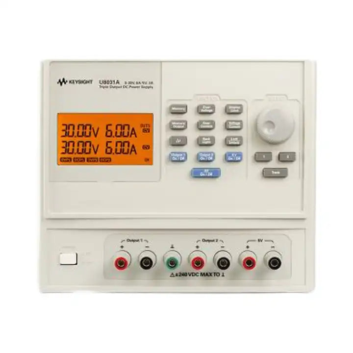 keysight U8031A Triple-Output DC Power Supply, 30 V / 6 A (2x) and 5 V / 3 A; 375 W