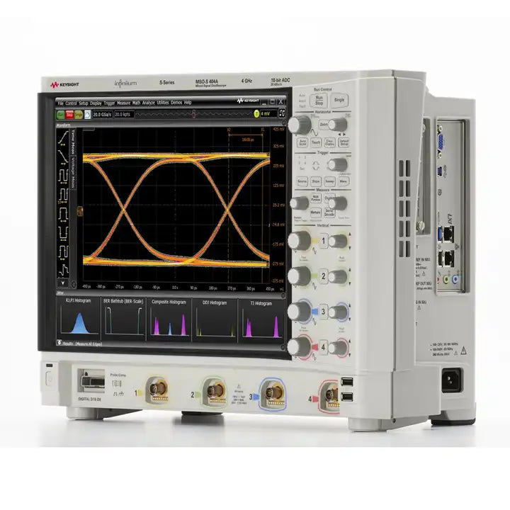 Keysight MSOS404A HD Oscilloscope: 4 GHz, 4 analog channels plus 16 digital channels Maximum memory depth 8 million points