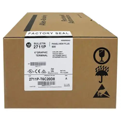 New Sealed  2711P-T6C20D8  PanelView Plus 600  Graphic Terminal  New 100%Original  2711P-T6C20D8
