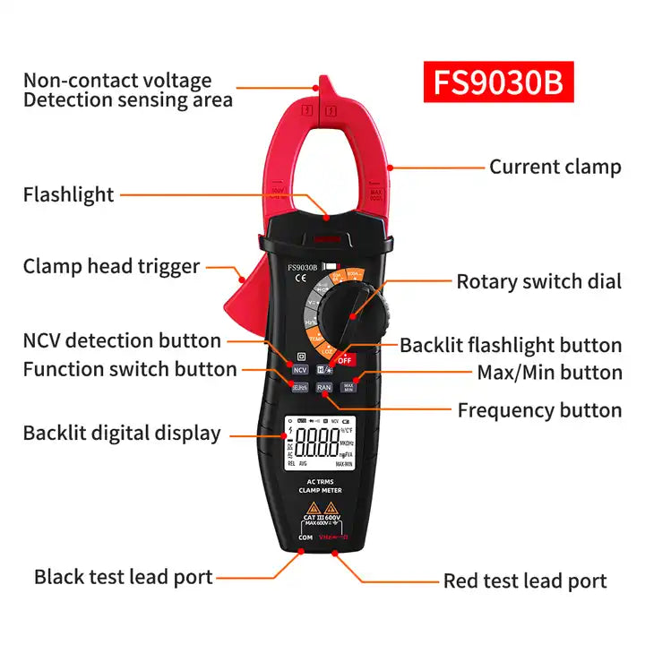 FS9030B Hot Selling High Quality AC Current Tester Digital Clamp Meter - XG eqpt