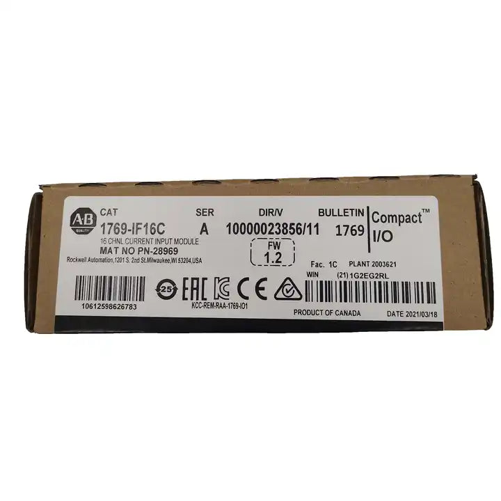 New Sealed A-B 1769-IF16C High Density Analog Input 16 Ch Current Input 1769-1F16C