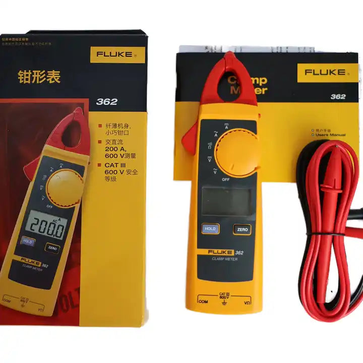 Fluke 362 Handheld Digital Clamp Meter AC/DC Current Voltage 200A 600V 18mm Jaw