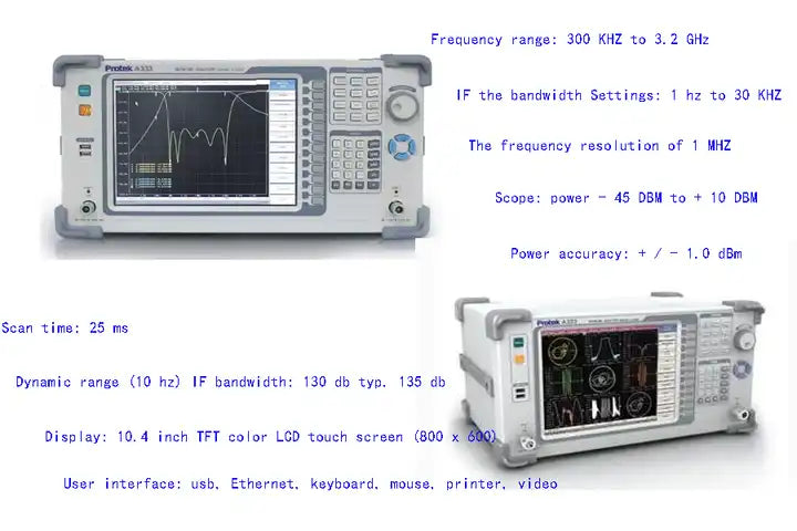 Protek A333  300 KHz - 3.2 GHz Network Analyzer, 2 Port - XG eqpt