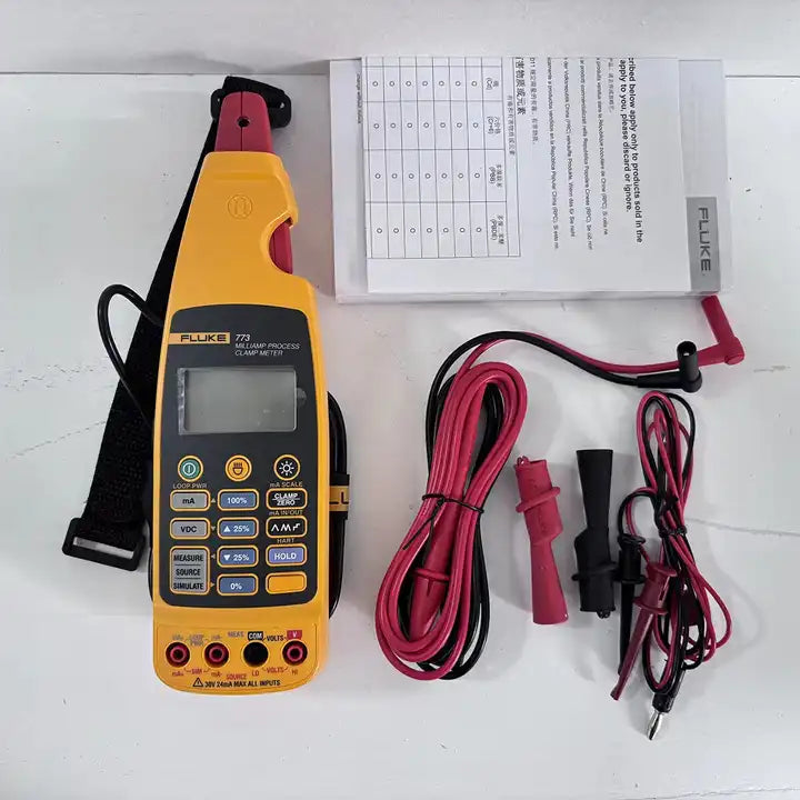 Fluke 773 Clamp Meter, Dual Backlit, 99.9 mA A, 0.2 in (5 mm) Jaw Capacity