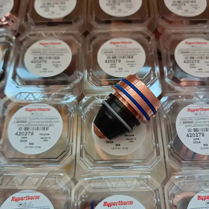 Hypertherm's  HyPerformance Plasma Consumables,HPR Shield cap, Shield, Retaining cap and Nozzle
