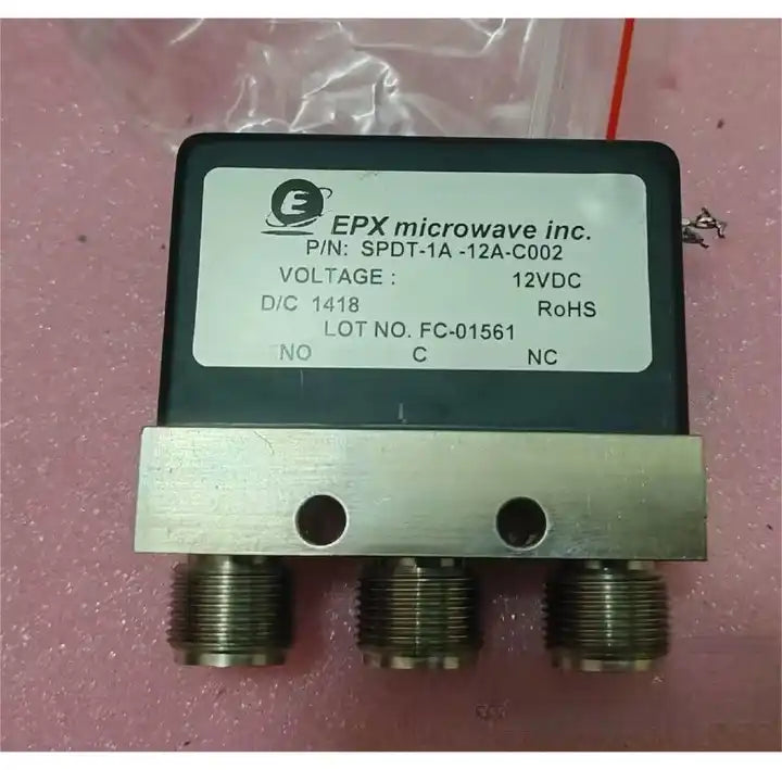 EPX SPDT-1A-12A-C002 RF microwave coaxial switch 0.5dB 60dB 12.4GHz 12V