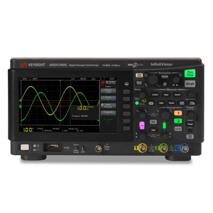 Keysight  Bandwidth 200 MHz  2 analog channels  built-in waveform generator  DSOX1202G oscilloscope
