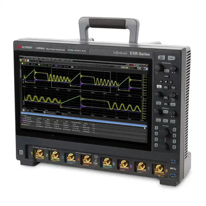 Keysight EXR258A Infiniium EXR Series Oscilloscope: 2.5 GHz, 8 channels Maximum memory depth 1.6 Gpts