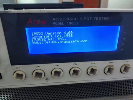 Araw 19053 Feature = CHROMA 19053 AC/DC/IR/SC HIPOT TESTER USED - XG eqpt