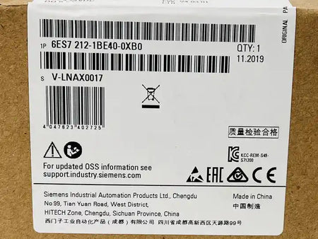 New in box 6ES7 212-1BE40-0XB0  CPU Module 6ES7212-1BE40-0XB0 - XG eqpt