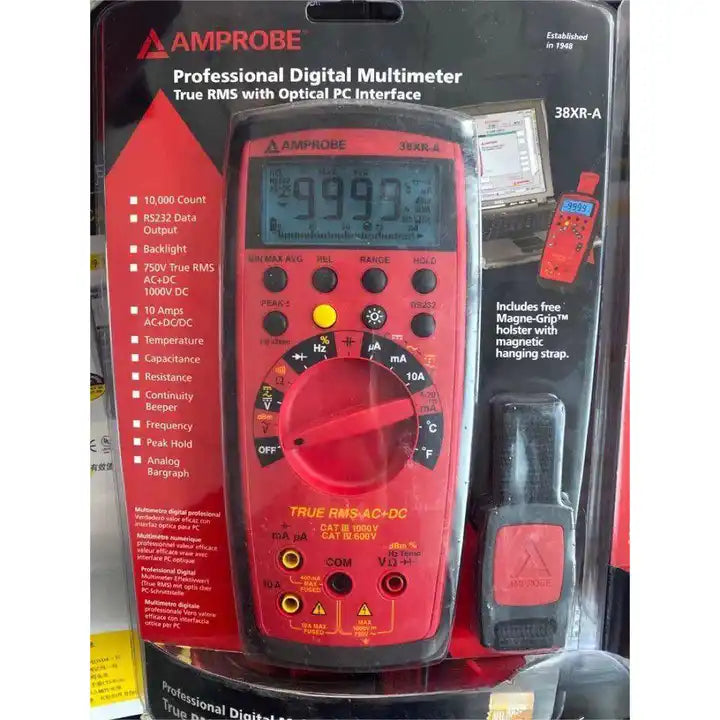 Amprobe 34XR-A True-RMS Digital Multimeter w/ Temp &Autoranging Disp