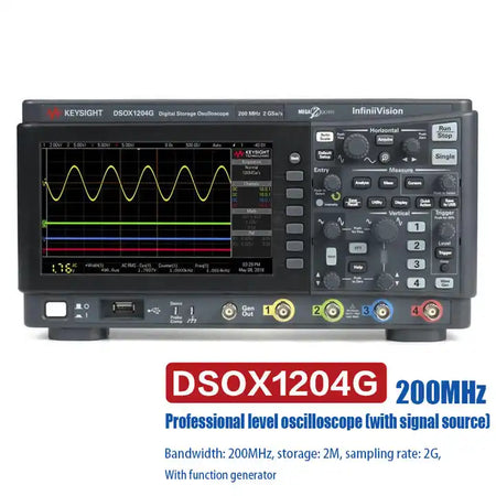 Keysight Bandwidth 200MHz  4 analog channels DSOX1204G oscilloscope - XG eqpt