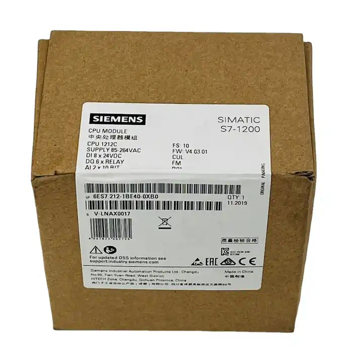 New in box 6ES7 212-1BE40-0XB0  CPU Module 6ES7212-1BE40-0XB0 - XG eqpt