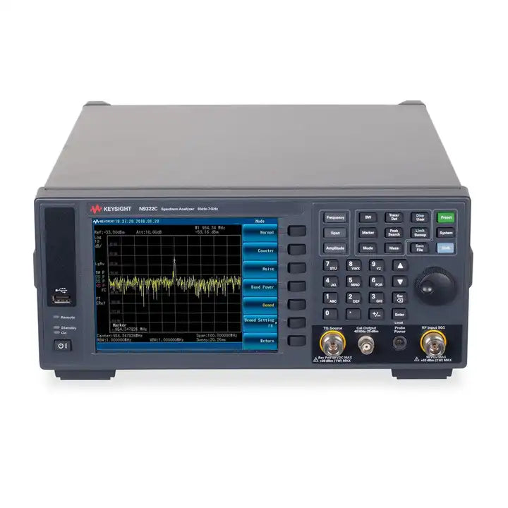 Keysight N9322C Basic Spectrum Analyzer (BSA) frequency 9 kHz to 7 GHz DANL at 1GHz -152 dBmW Maximum analysis bandwidth 1 MHz