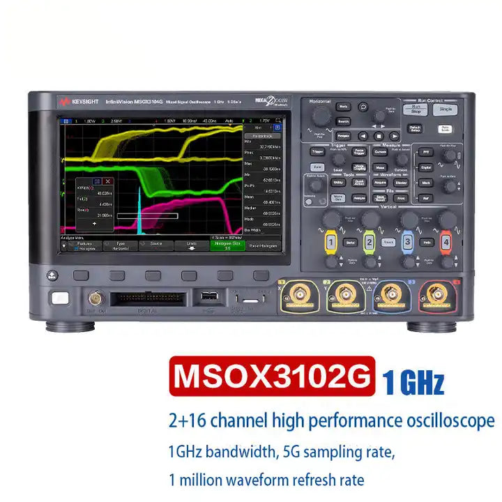 Keysight Bandwidth 1GHz 2 analog channels 16 digital  MSOX3102G mixed signal oscilloscope - XG eqpt