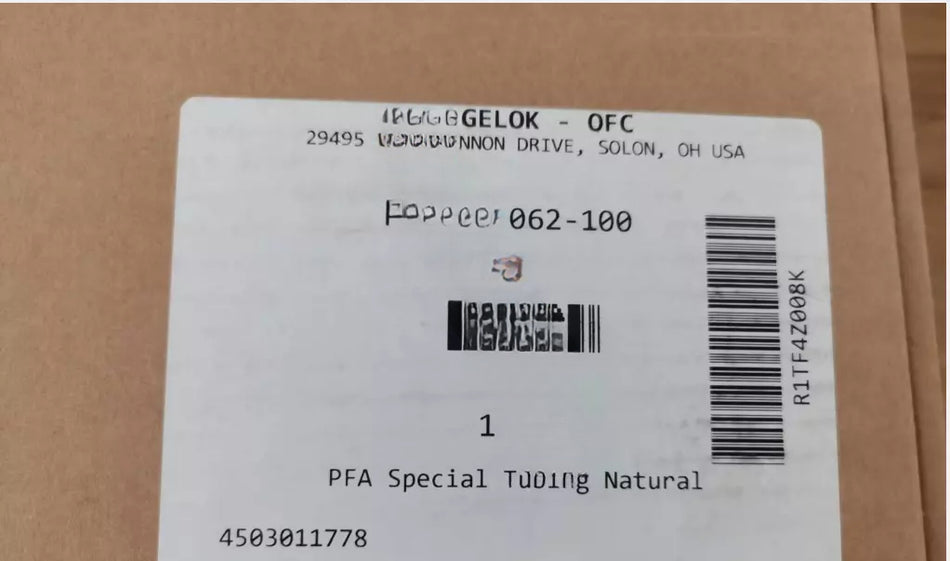 NEW Swagelok PFA-T8-062-100 Tubing, 6 mm OD, 2.0 mm Wall Thickness