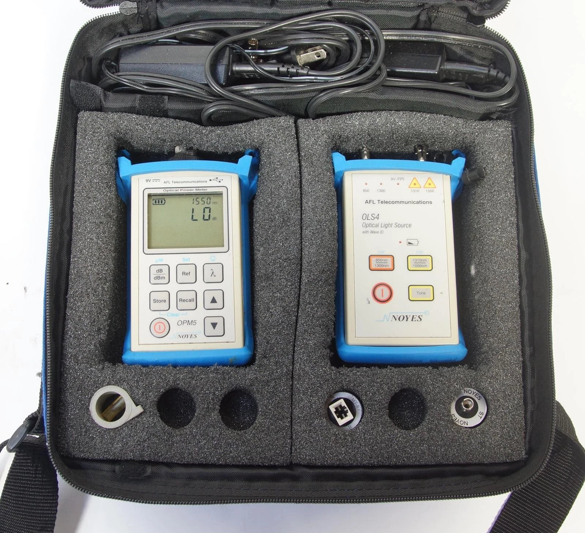 AFL Noyes OPM5 Optical Power Meter w OLS4 Optical Light Source