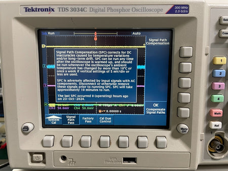 Tektronix TDS3034C Digital Oscilloscope 300MHz, 4Ch, 2.5 GS/s , SPC PASSED_ 0145