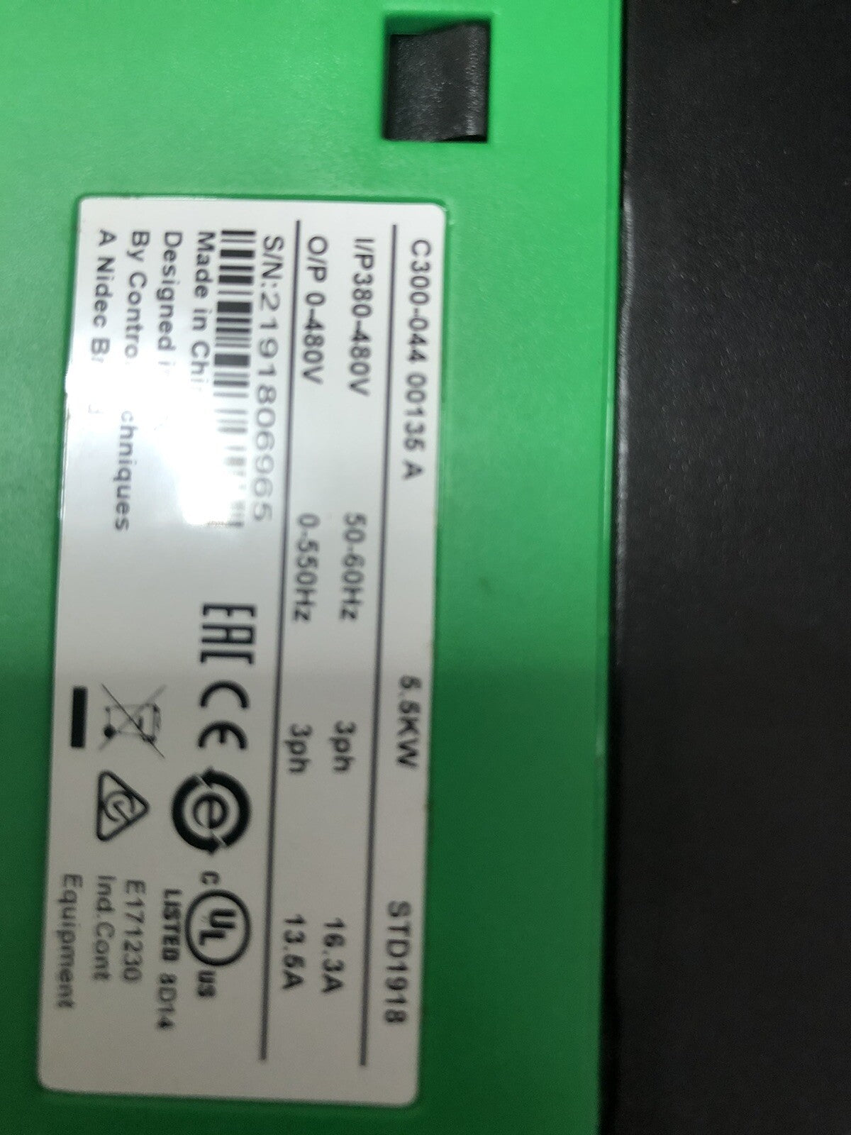 CONTROL TECHNIQUES  DRIVE  C300-04400135A<wbr/>，Out of packing