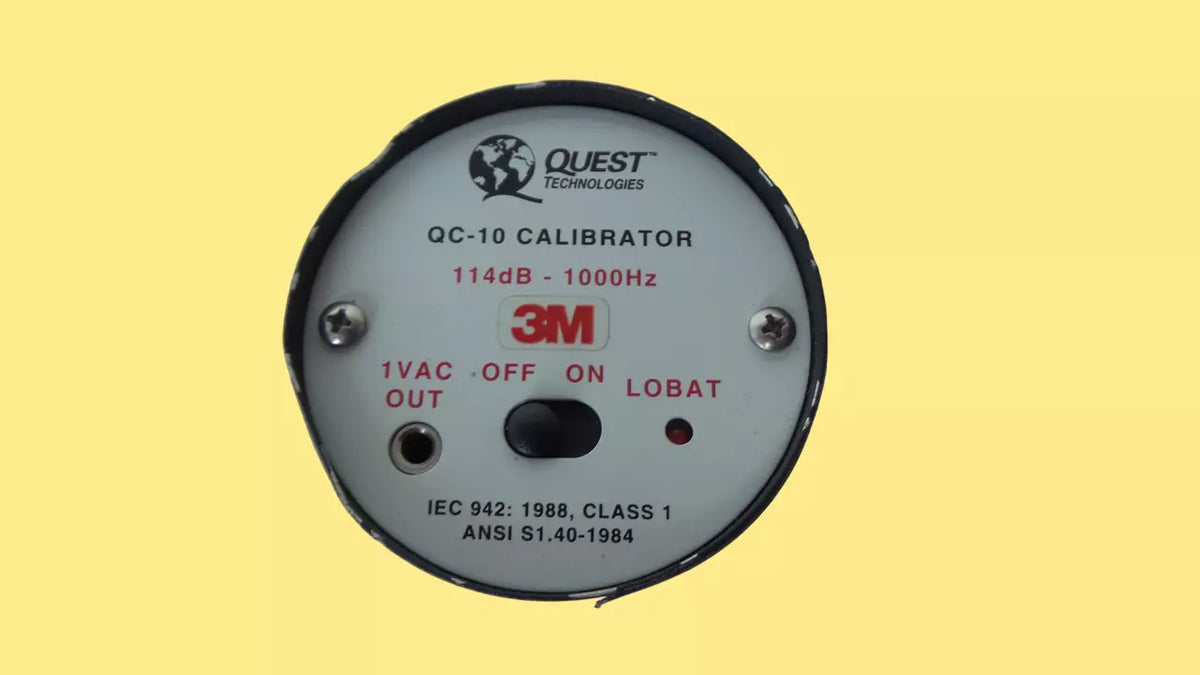 QUEST 3M QC-10 Acoustic Calibrator for Sound Level Meters