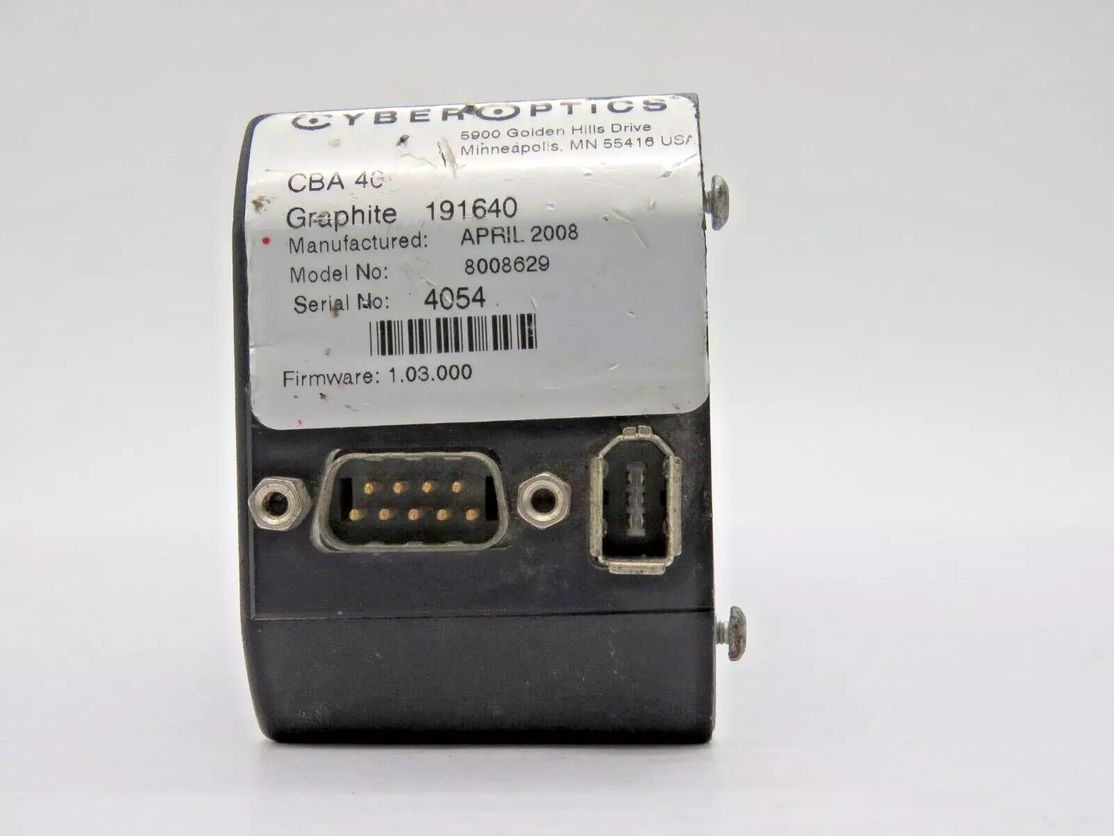 Cyber Optics 8008629 Digital Firewire Graphite Camera - 191640 CBA 40