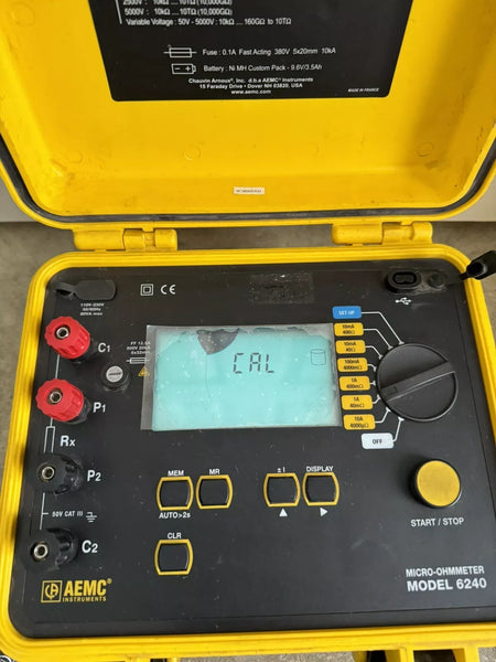 AEMC Instruments Model 6240 Micro-Ohmmeter 110V-230V 50/60Hz 80VA