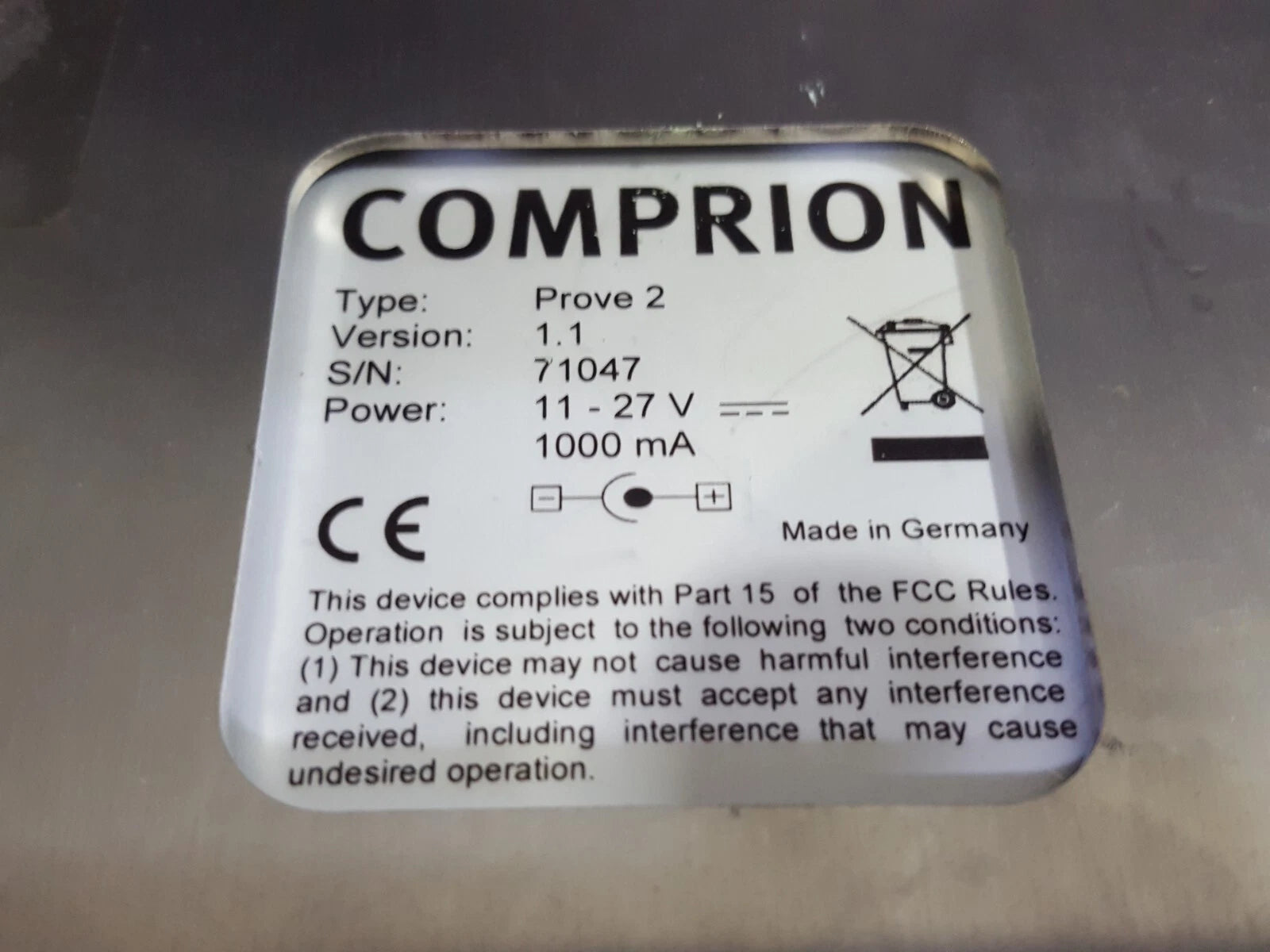 COMPRION Prove 2 Terminal Test Tool Version 1.1 Untested 71047