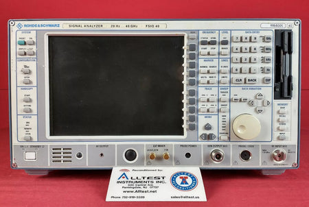 Rohde and Schwarz FSIQ40 100017 Spectrum Analyzer, 10 kHz to 40 GHz OPTIONS