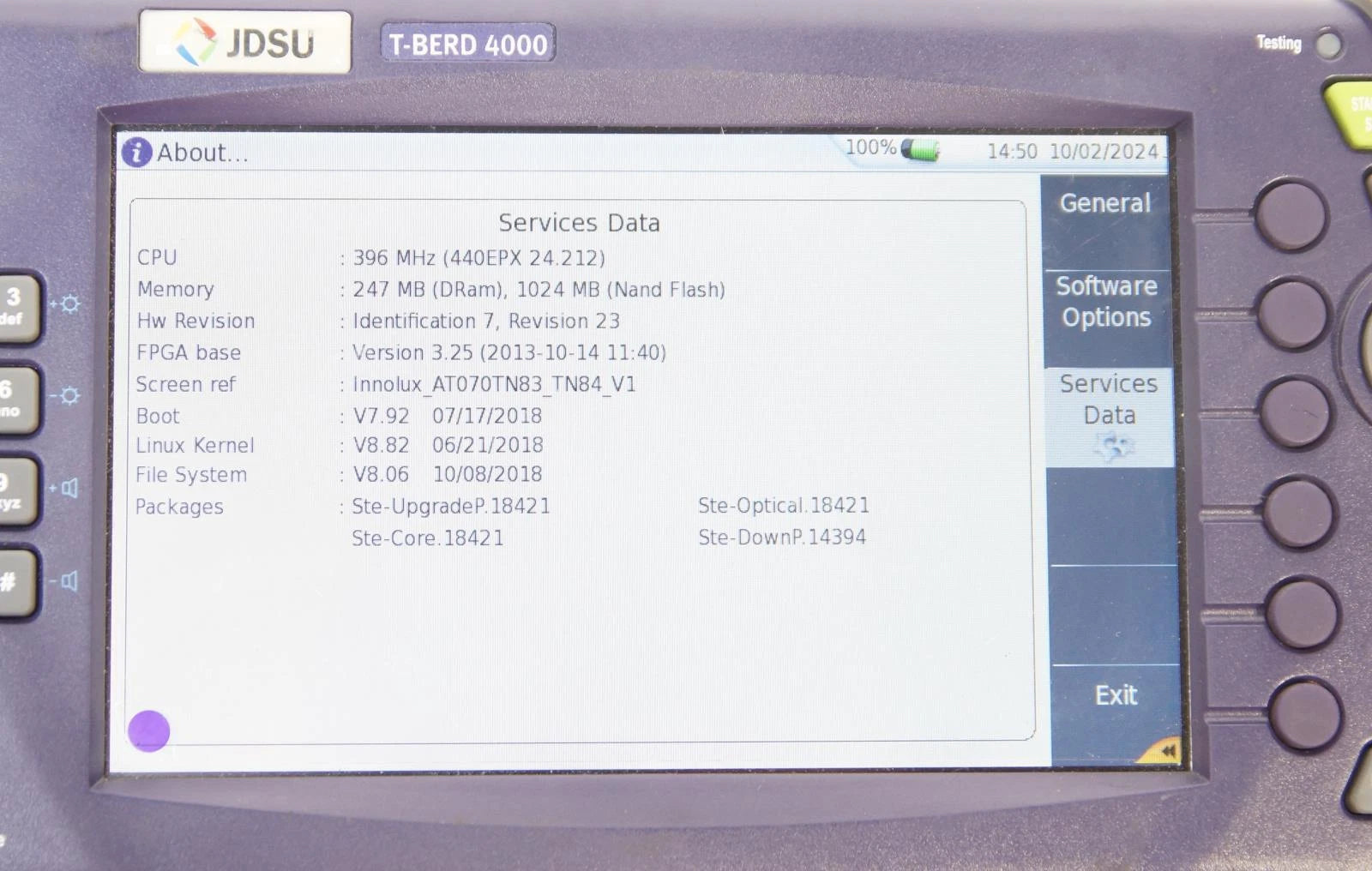 JDSU Viavi T-BERD 4000 OTDR Multitest Platform with 4146 / TB4000-NV-C Modules