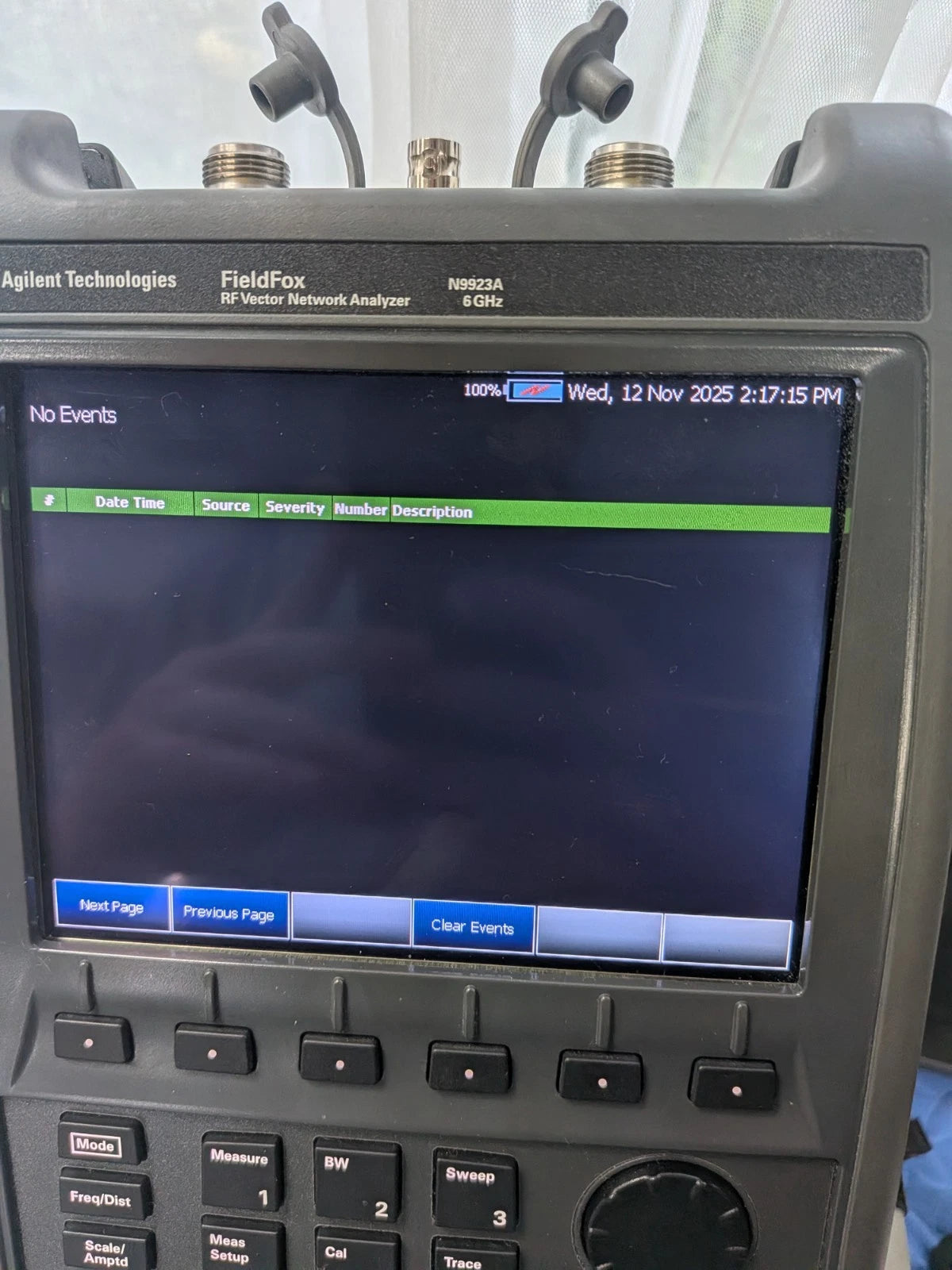 Keysight Agilent VNA Vector Network Analyzer Fieldfox N9923a Cal'd! 6 GHz Opts!