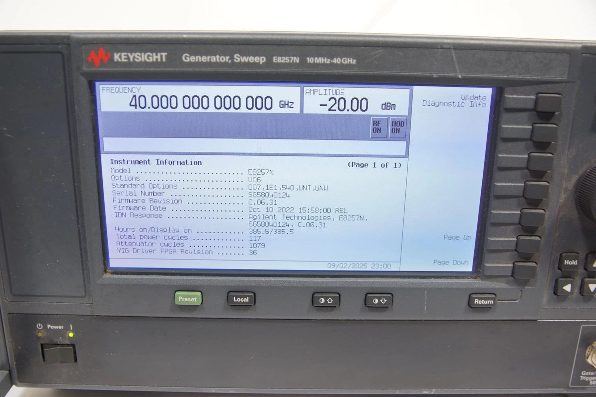 Agilent/ Keysight E8257N (E8257D) 40GHz PSG Sweep Generator OPT 007 1E1 UNT UNW