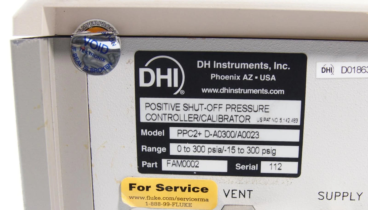 Fluke / DHI PPC2+ Automated Pressure Controller / Calibrator 300 psia / 300 psig