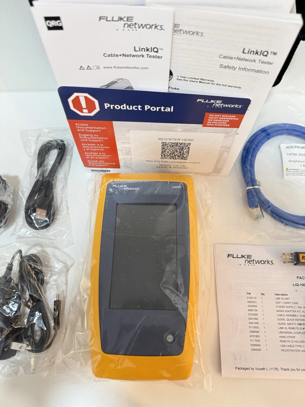 Fluke Networks LinkIQ Cable + Network Tester (LIQ100) - Next Day Shipping