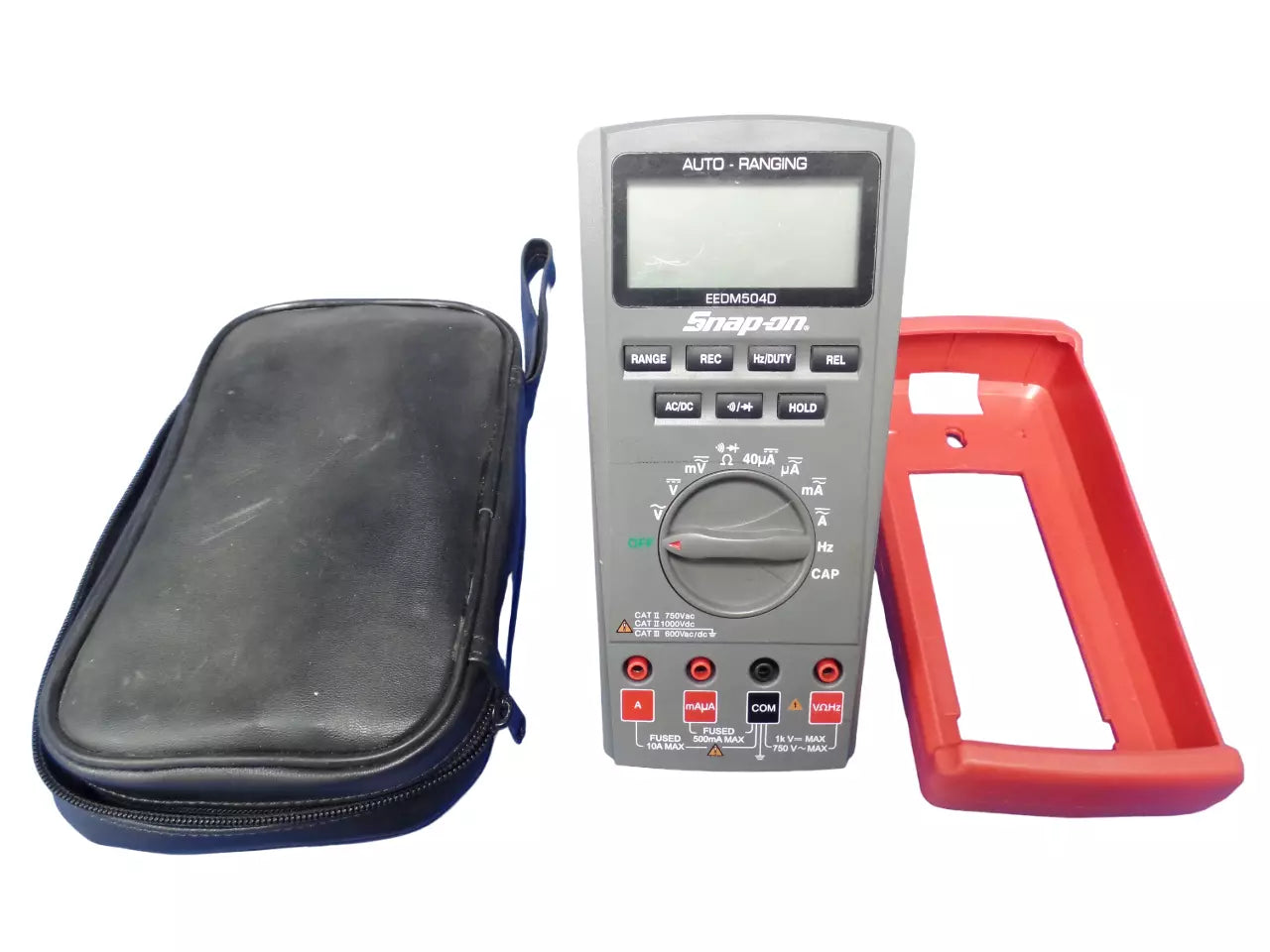 SNAP-ON EEDM504D Auto-Ranging Multimeter with Leads & Case