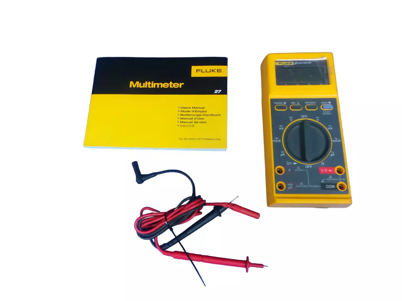 Fluke 27 Multimeter And HV Probe 80K-6 with Case