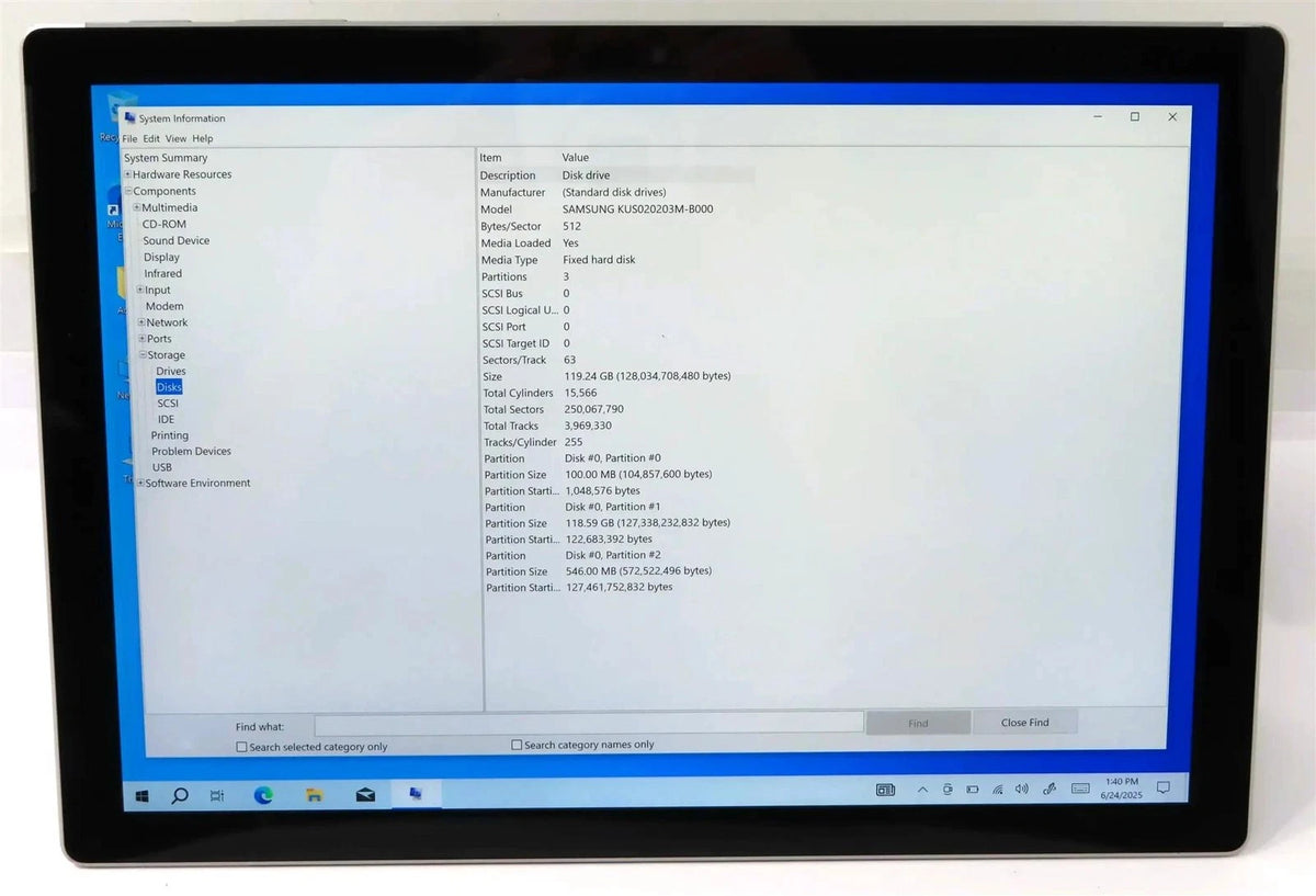 Microsoft Surface Pro 6 1796 Core i5-8250U 1.60GHz 8GB 128GB Win 10 Home