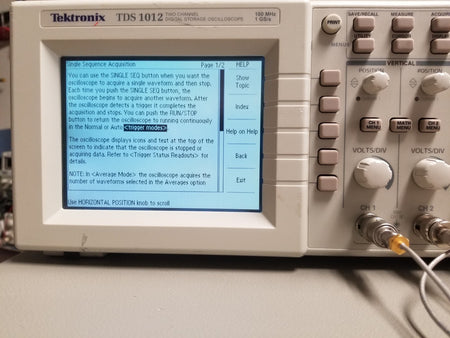 Tektronix TDS1012 100MHz Digital Storage Oscilloscope
