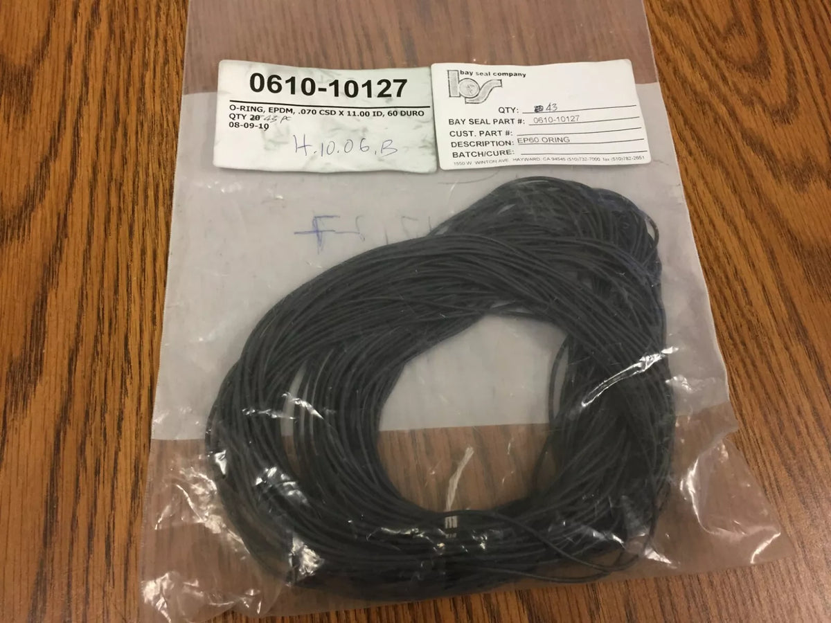 Bay Seal 11.00” ID x 0.070” Dia EP60 O-Ring, Black Color