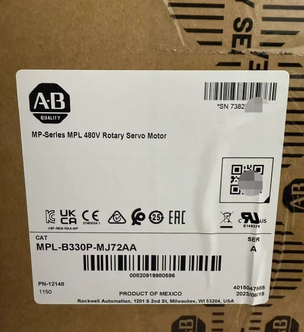 Allen Bradley MPL-B330P-MJ72 Low Inertia Servo Motor 2.4 HP 480V