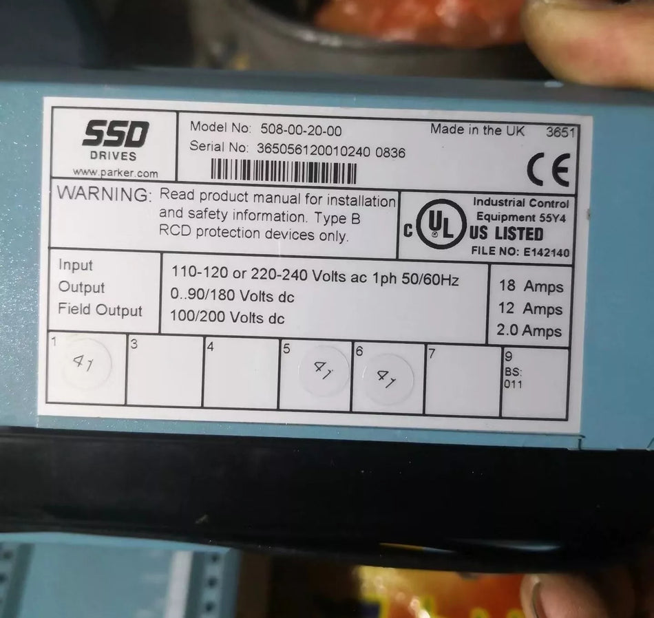 1pc USED 508-00-20-00 SSD DC Govern TESTED