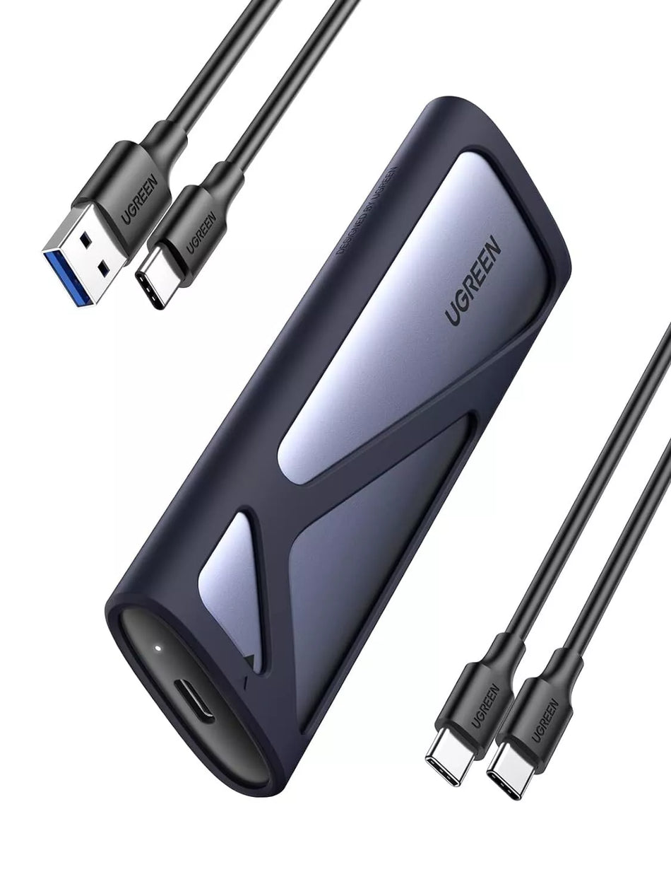 UGREEN M.2 NVMe & SATA SSD Enclosure, USB-C 10Gbps, Tool-Free Design