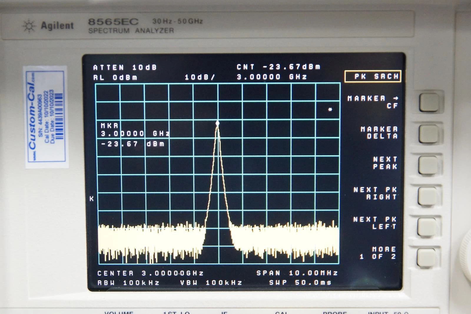 Agilent N5182A 3GHz MXG RF Vector Signal Generator OPT 006 1EM 503 651 UNT
