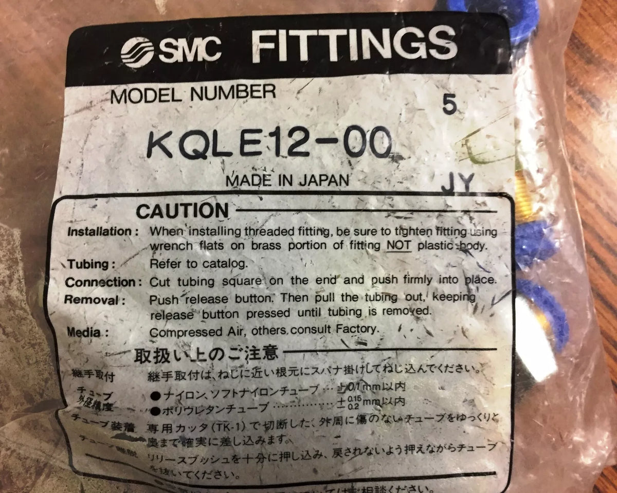 SMC KQLE12-00 Fitting, KQ One Touch Fitting